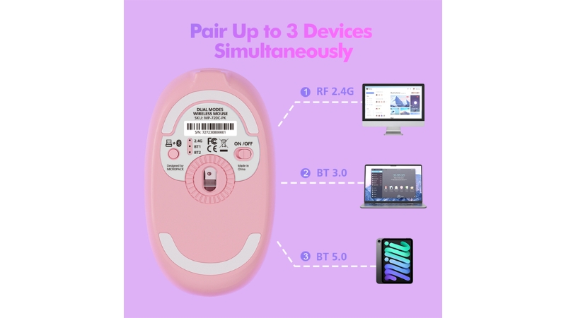 Chuột không dây Bluetooth MicroPack Silent Speed Glass MP-720C-MP-720C-PK-10