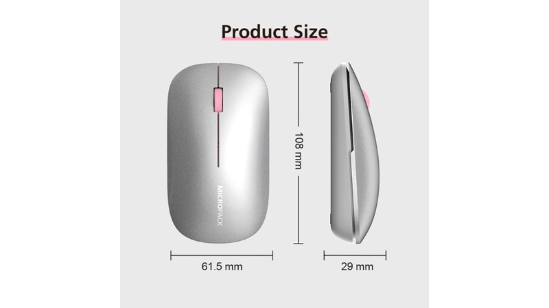 Chuột không dây Bluetooth MicroPack Silent Lifestyle ML-203W-ML-203W-GY-4
