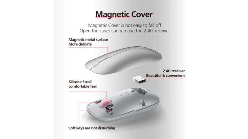 Chuột không dây Bluetooth MicroPack Silent Lifestyle ML-203W-ML-203W-GY-6