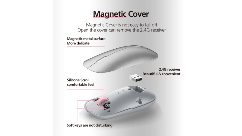 Chuột không dây Bluetooth MicroPack Silent Lifestyle ML-203W-ML-203W-GY-9