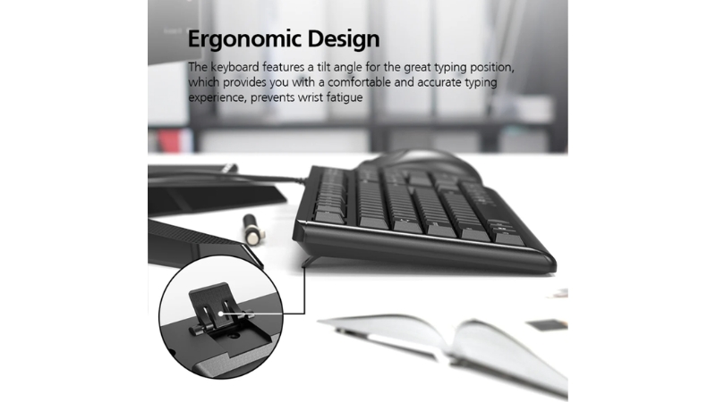 Bộ bàn phím kèm chuột có dây MicroPack Classic Wired Combo KM-2005-KM-2005-EN-BK-4