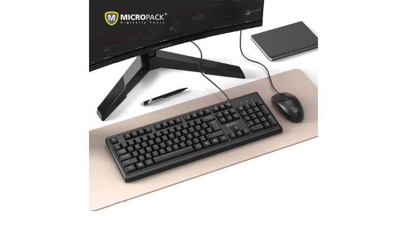 Bộ bàn phím kèm chuột có dây MicroPack Classic Wired Combo KM-2005-KM-2005-EN-BK-5