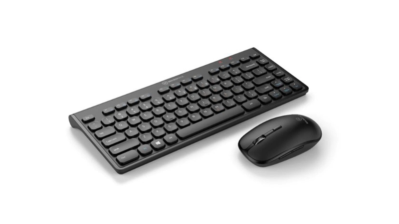 Bộ bàn phím chuột không dây MicroPack iFree Mini 2 Compact & Elegant KM-228W-KM-203W EN BK-2