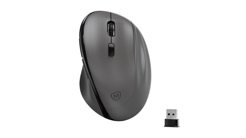 Chuột không dây công thái học MicroPack Silent MP V01W-MP-V01W-GY-3
