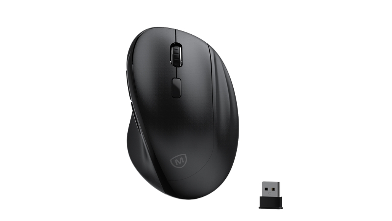 Chuột không dây công thái học MicroPack Silent MP V01W-MP-V01W-GY-2