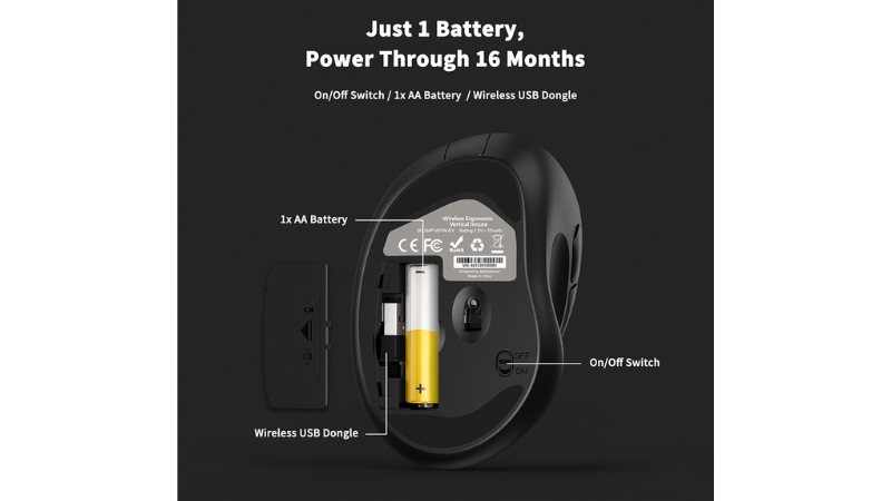 Chuột không dây công thái học MicroPack Silent MP V01W-MP-V01W-GY-12