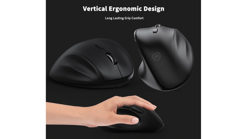 Chuột không dây công thái học MicroPack Silent MP V01W-MP-V01W-GY-15