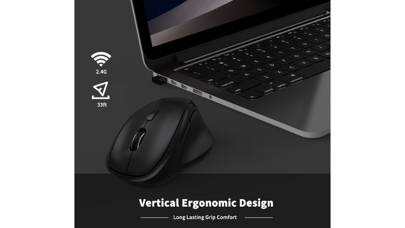 Chuột không dây công thái học MicroPack Silent MP V01W-MP-V01W-GY-16