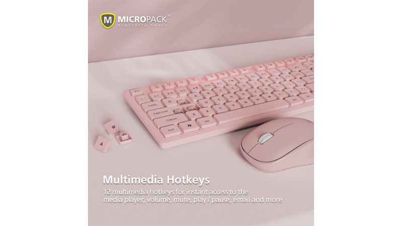 Bộ bàn phím chuột không dây MicroPack USB 2.4G iFree Lite 2 KM-237W-KM-237W-EN-PL-8