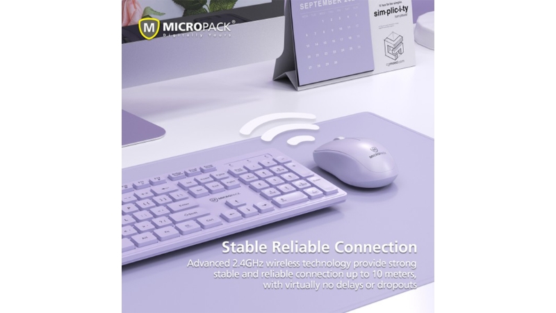 Bộ bàn phím chuột không dây MicroPack USB 2.4G iFree Lite 2 KM-237W-KM-237W-EN-PL-11
