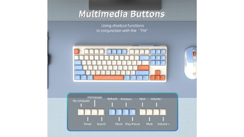 Bộ bàn phím chuột không dây MicroPack Silent Lifestyle KM-269W-KM-269W-EN-BL-8