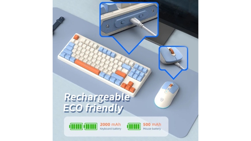 Bộ bàn phím chuột không dây MicroPack Silent Lifestyle KM-269W-KM-269W-EN-BL-10