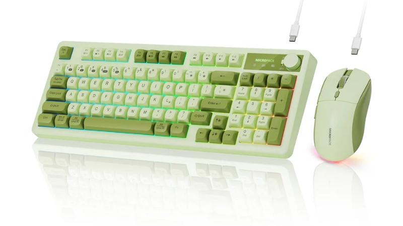 Bộ bàn phím chuột không dây Bluetooth MicroPack Silent Lifestyle KM-270W-KM-270W-EN-BK-2