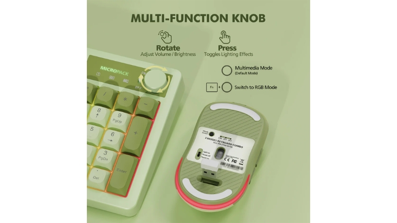 Bộ bàn phím chuột không dây Bluetooth MicroPack Silent Lifestyle KM-270W-KM-270W-EN-BK-8