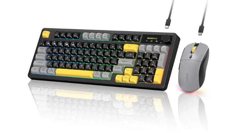 Bộ bàn phím chuột không dây Bluetooth MicroPack Silent Lifestyle KM-270W-KM-270W-EN-BK-3