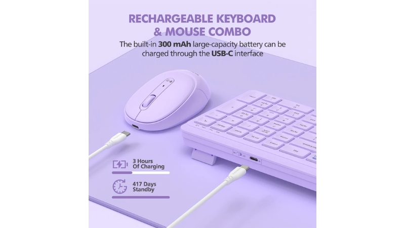 Bộ bàn phím chuột không dây Bluetooth MicroPack Silent Lifestyle KM-268W-KM-268W-EN-GN-9