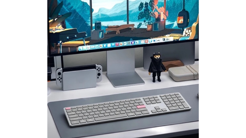 Bàn phím nhôm không dây Bluetooth MicroPack Silent Lifestyle K-310W-K-310W-GY-7