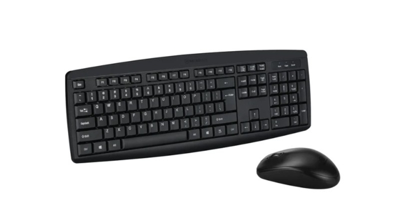 Bộ bàn phím chuột không dây MicroPack iFree Lite KM-203W-KM-203W EN BK-3