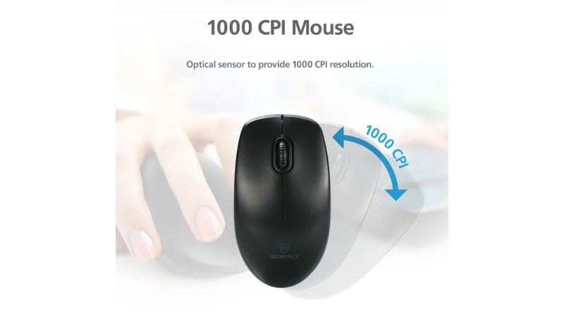 Bộ bàn phím chuột không dây MicroPack iFree Lite KM-203W-KM-203W EN BK-8