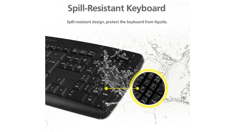 Bộ bàn phím chuột không dây MicroPack iFree Lite KM-203W-KM-203W EN BK-10