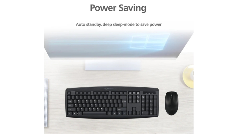 Bộ bàn phím chuột không dây MicroPack iFree Lite KM-203W-KM-203W EN BK-12