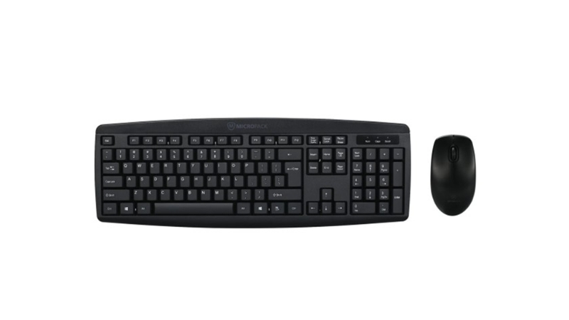 Bộ bàn phím chuột không dây MicroPack iFree Lite KM-203W-KM-203W EN BK-2