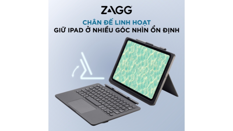 Ốp lưng kèm bàn phím iPad Air 11 inch (Air 7 6) ZAGG Pro Keys Connect-103420733-8