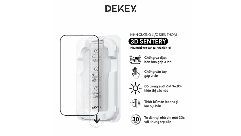 Cường lực chống nhìn trộm iPhone 14 Pro Max 15 Plus 16 Plus Dekey Sentery-8936214492152-4