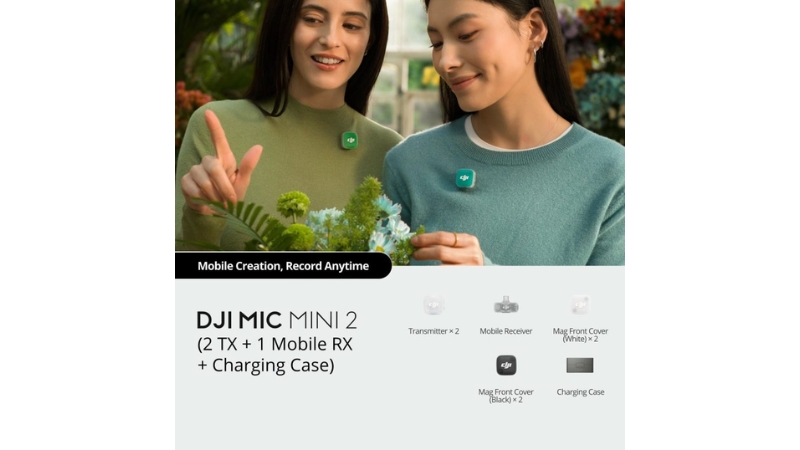 Micro thu âm DJI Mic Mini 2 (2 TX + 1 Mobile RX + Charging Case)-6937224141452-2
