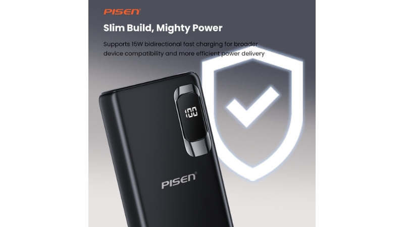 Pin sạc dự phòng Pisen 10.000 mAh 15W Fast Cube TP-D266-TP-D266-T-2