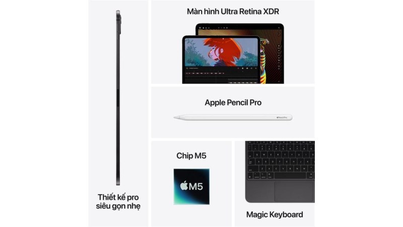 iPad Pro M5 11 inch Wifi 512GB Black - Cũ đẹp (*****457DT)-M93TL457DT-5