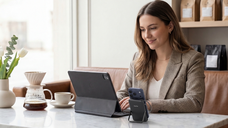 Pin sạc dự phòng Mophie 10.000 mAh 30W Essentials Snap+ Powerstation With Stand-401120760-5