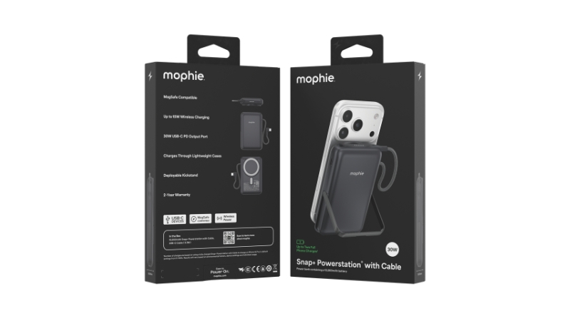 Pin sạc dự phòng Mophie 10.000 mAh 30W Essentials Snap+ Powerstation With Stand-401120760-9