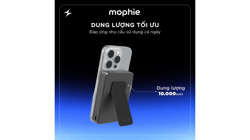 Pin sạc dự phòng Mophie 10.000 mAh 20W Qi2 Powerstation Stand-401118251-9
