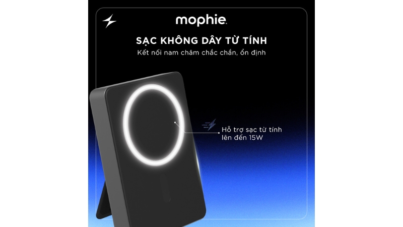 Pin sạc dự phòng Mophie 10.000 mAh 20W Qi2 Powerstation Stand-401118251-10