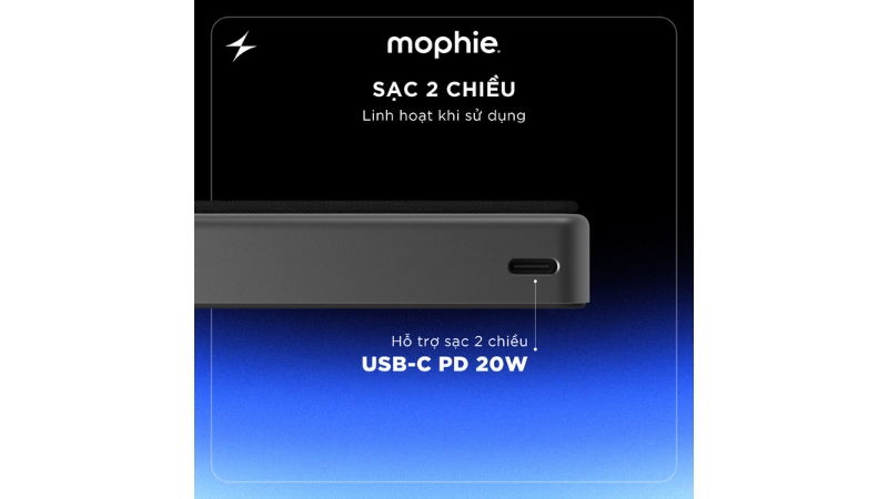 Pin sạc dự phòng Mophie 10.000 mAh 20W Qi2 Powerstation Stand-401118251-11