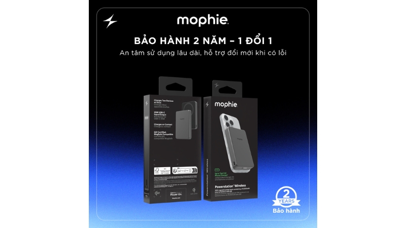 Pin sạc dự phòng Mophie 10.000 mAh 20W Qi2 Powerstation-401118250-16