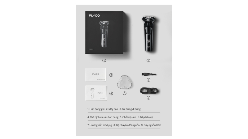 Máy cạo râu điện xoay Flyco FS903VN-FS903VNBLK-12