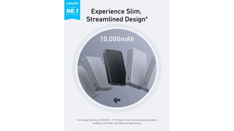 Pin sạc dự phòng Anker 10.000 mAh 15W Qi MagGo-A1664BSN-9