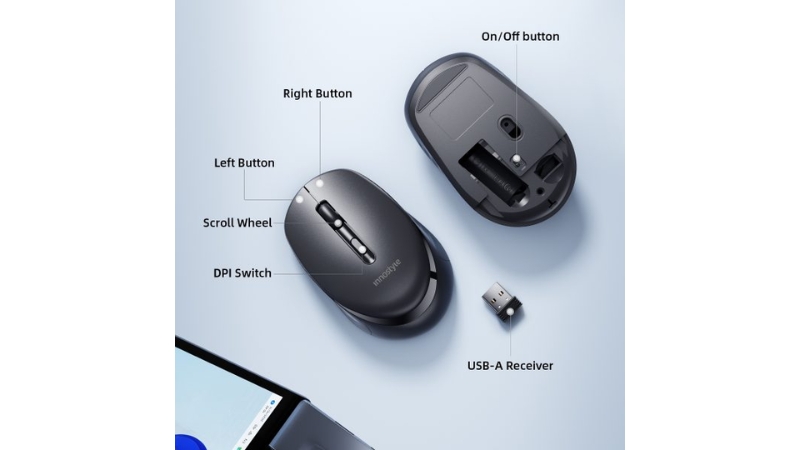 Chuột không dây Innostyle Wireless Mouse Black WM100-WM100BLK-6