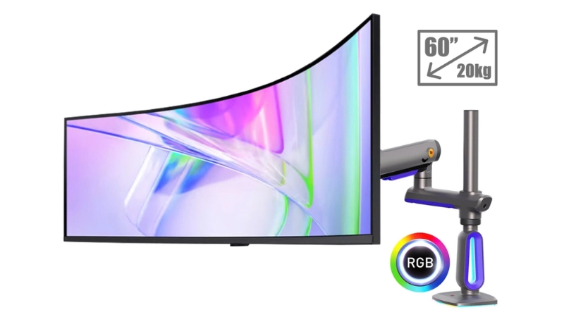 Giá treo màn hình máy tính North Bayou Led RGB G80 32-60 inch-NB-G80LED-2