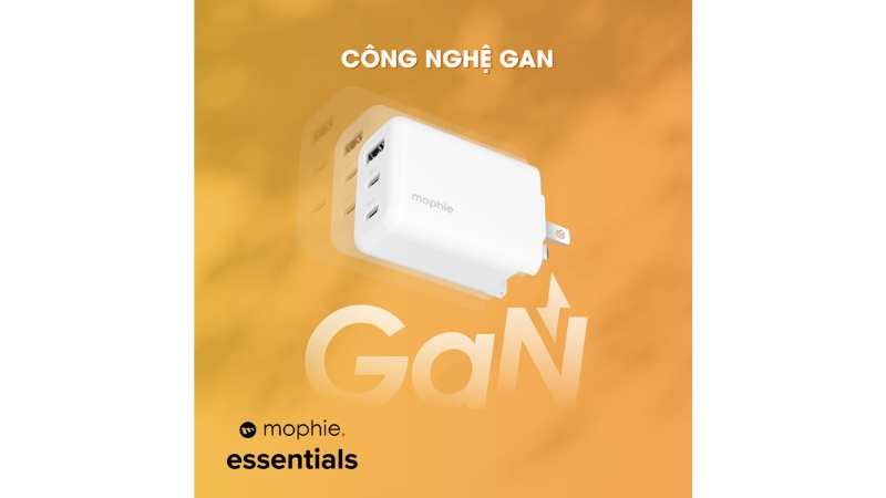 Cốc sạc nhanh Mophie 70W Essentials 2C1A GaN-409915672-10