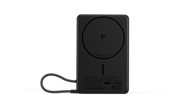 Pin sạc dự phòng Mazer 10.000 mAh PD30W Ai Qi2 MagLink70-M-Ai-MagLink70-NT-10