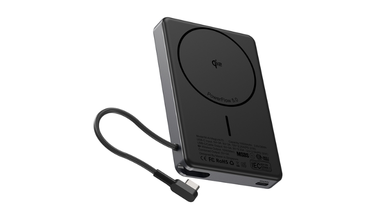 Pin sạc dự phòng Mazer 10.000 mAh PD30W Ai Qi2 MagLink70-M-Ai-MagLink70-NT-12