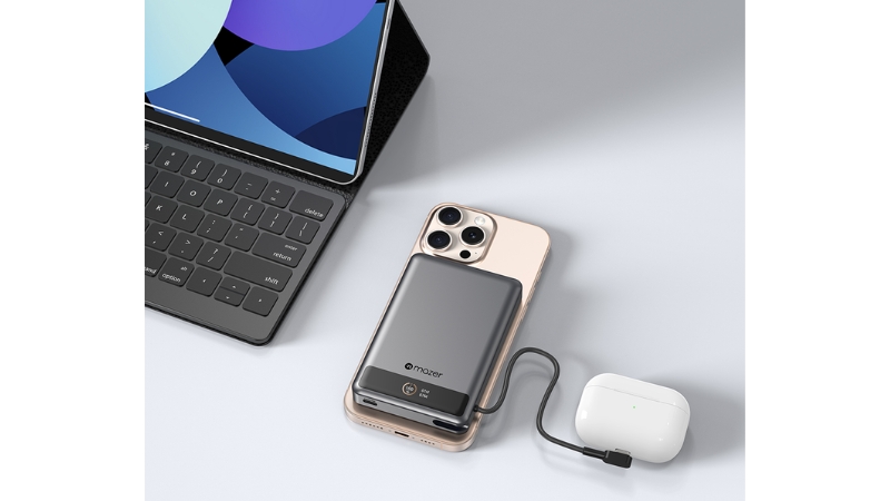 Pin sạc dự phòng Mazer 10.000 mAh PD30W Ai Qi2 MagLink70-M-Ai-MagLink70-NT-26