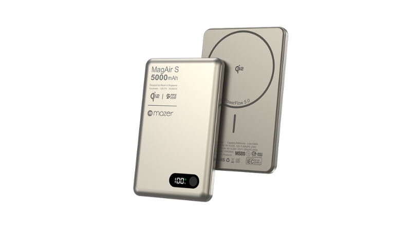 Pin sạc dự phòng Mazer 5.000 mAh PD20W Qi2 MagAir29-M-MagAir29-NT-20