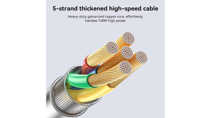 Cáp Type-C 3-in-1 Mazer 140W InfiniteLINK Scorpion 1.25m-M-Scorpion-C140-BK-12