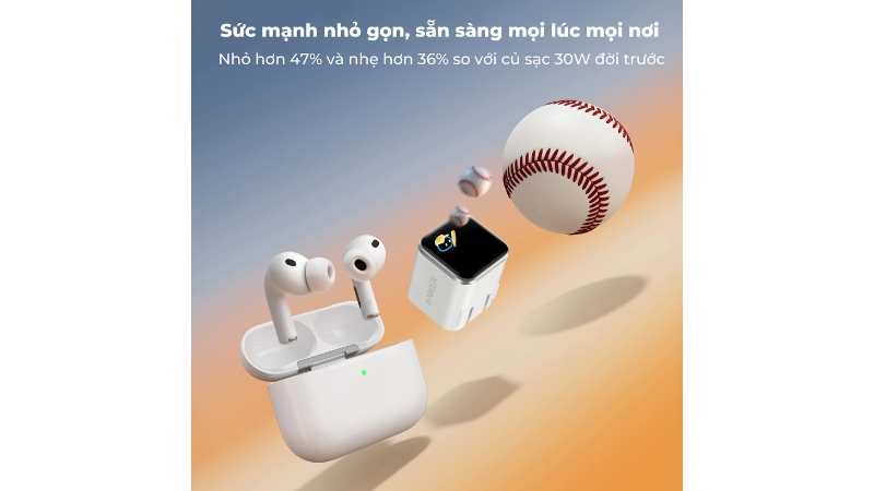 Cốc sạc nhanh Anker 45W Type-C PD Nano A121D-A121DBLSN-7