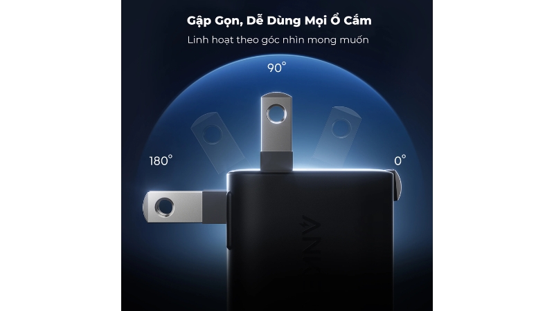 Cốc sạc nhanh Anker 45W Type-C PD Nano A121D-A121DBLSN-8