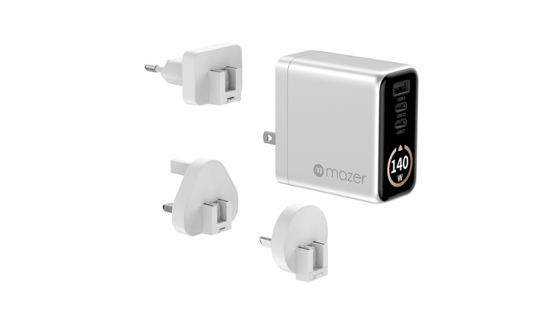 Bộ sạc kèm cáp Mazer PD140W Ai Prestige GaN-M-Ai-G140W-V7-SV-7